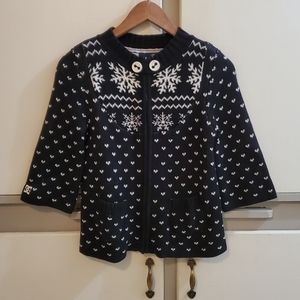 DC Full Zip Button Accent Cardigan Sweater